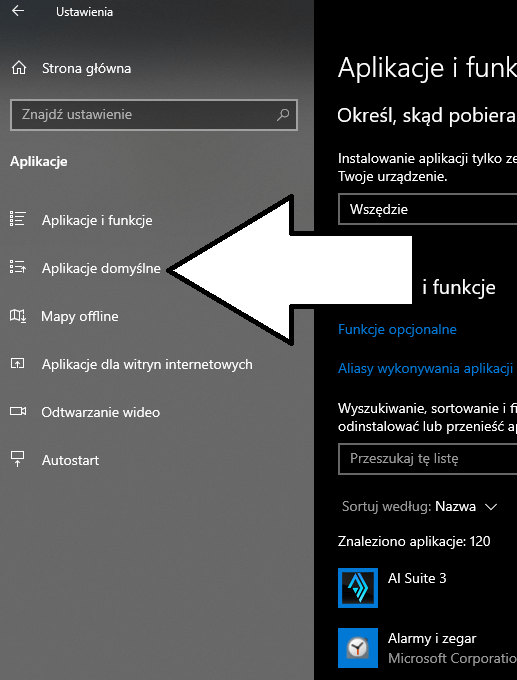 Domyślna przeglądarka Windows 10