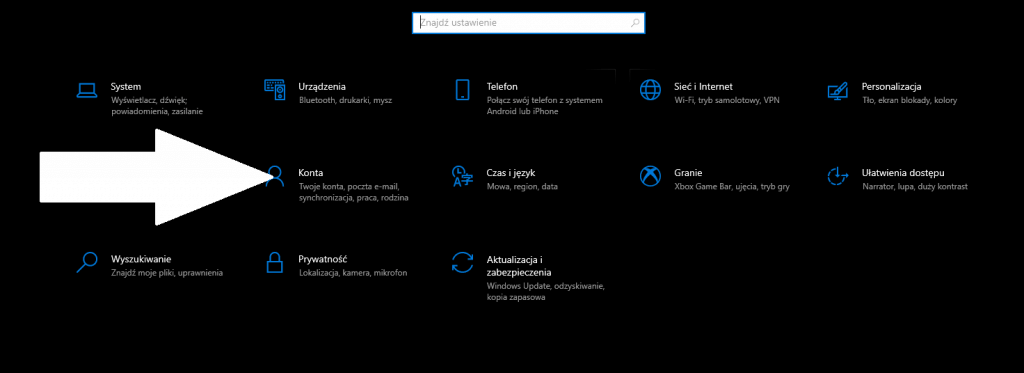 Zmiana hasła windows 10