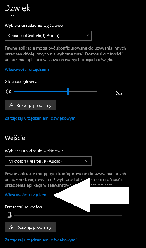 cichy mikrofon windows