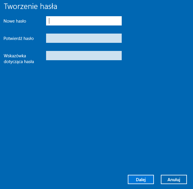 Jak zmienić hasło w windows