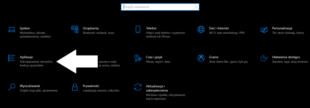 jak odinstalować program